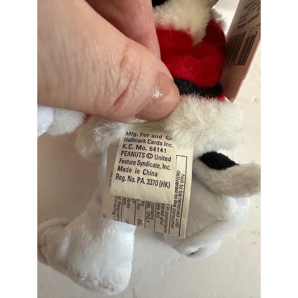 Hallmark Snoopy Plush Christmas Santa Small Red White NEW Vtg Peanuts XPL3172